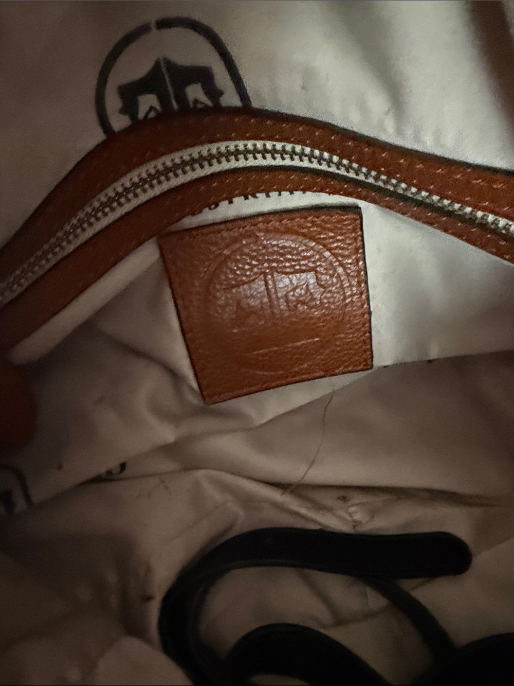 Tucker Tweed Equestrian Brown & Black Leather Shoulder Bag - Picture 5 of 5